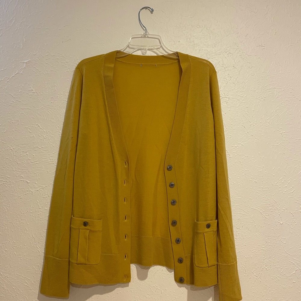 Mustard wool cardigan